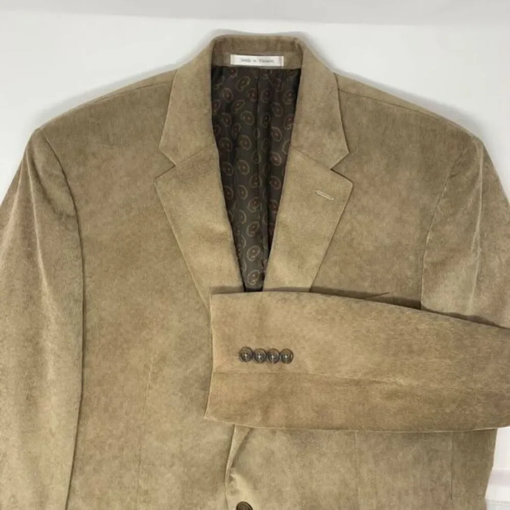 Lauren Ralph Lauren Vintage Tan Corduroy‎ Men's Blazer Size 44L
